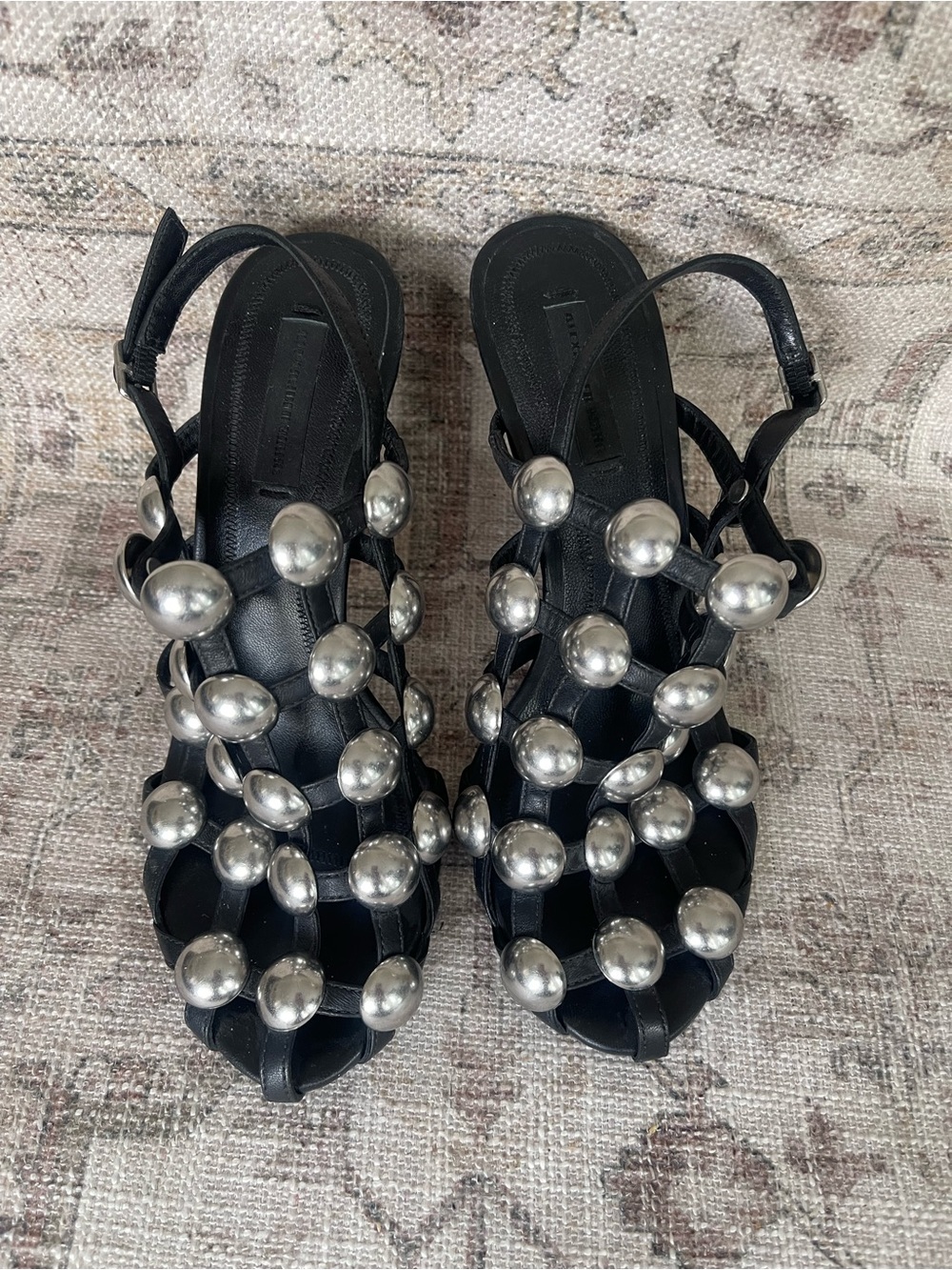 Alexander Wang Black Rubie Pearl Slingback Heels - Picture 7 of 11